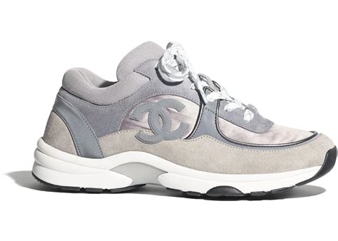 chanel trendy grey|grey chanel sneakers.